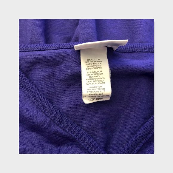 Extra Elements 90s Dark Purple Pull Over Sleeveless Tank Top size 20W - Picture 4 of 6